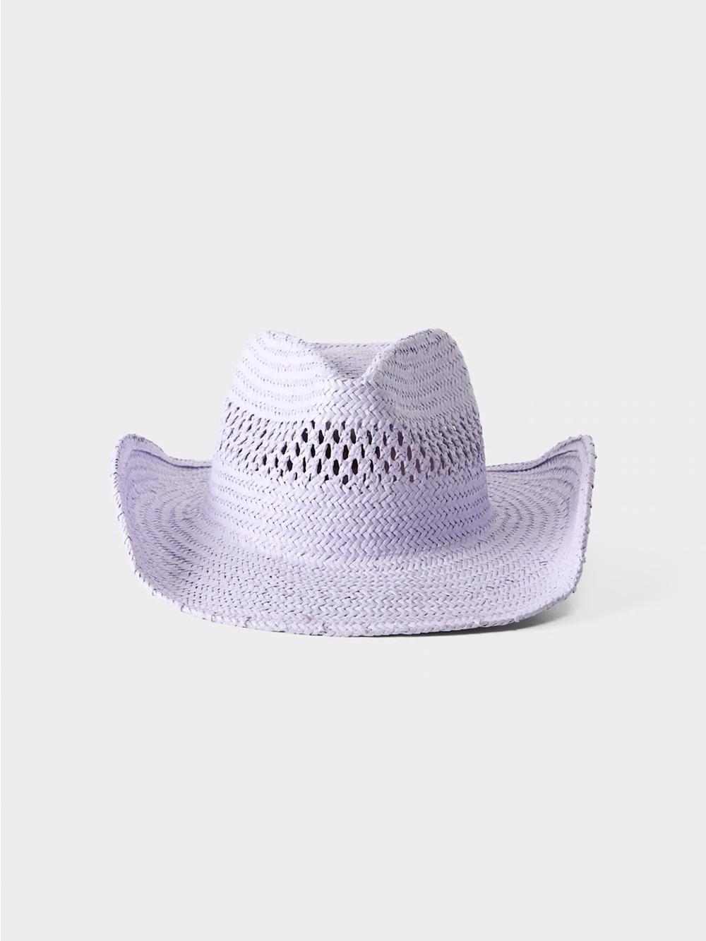 Aritzia Bask Open-Weave Cowboy Hat - Lupine Lavender